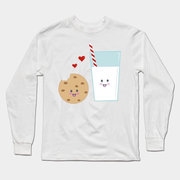 Milk and Cookies Long Sleeve T-Shirt by KathrinLegg